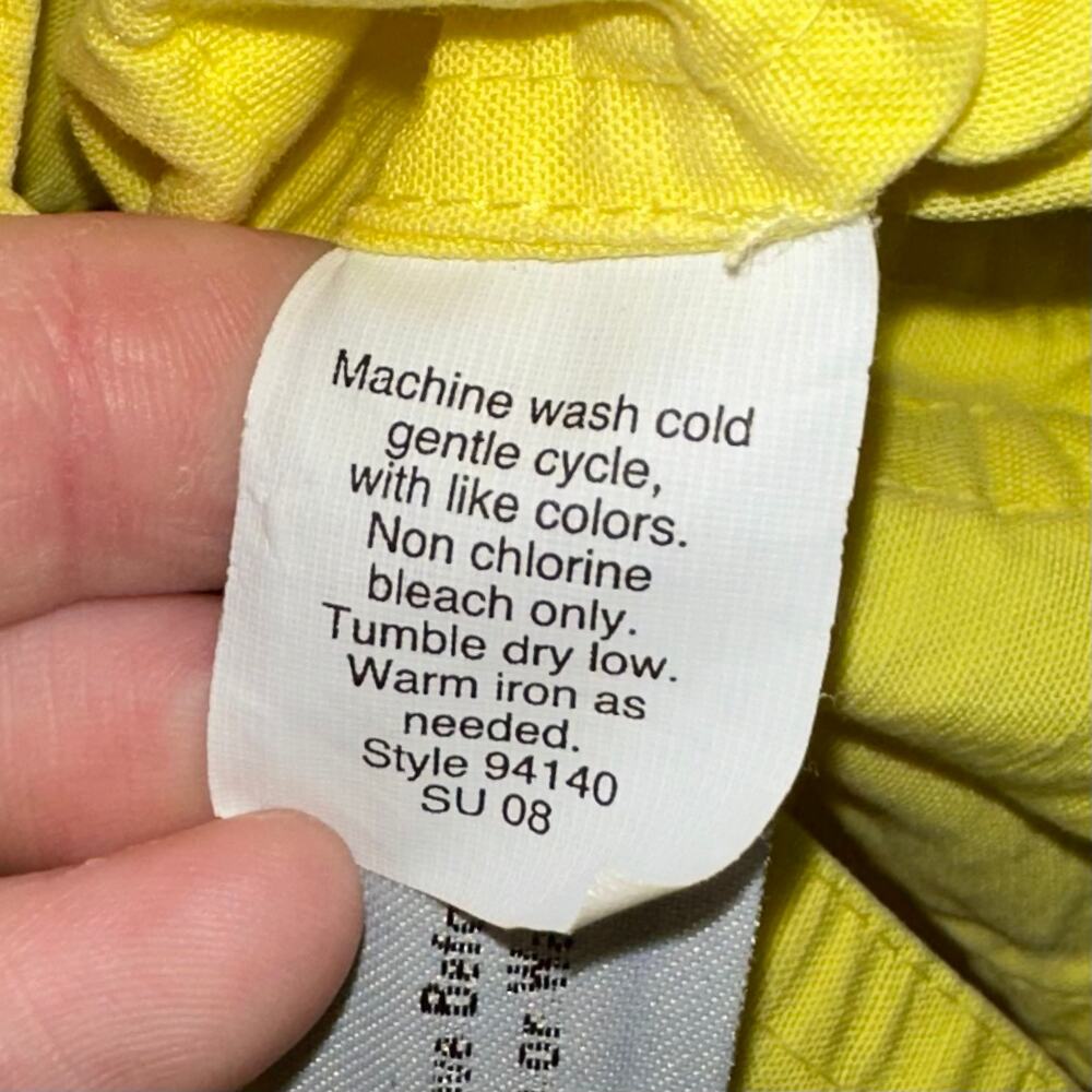 JCrew Linen Blend Bright Yellow 2-Button Blazer Jacket Size 0 - Picture 4 of 13